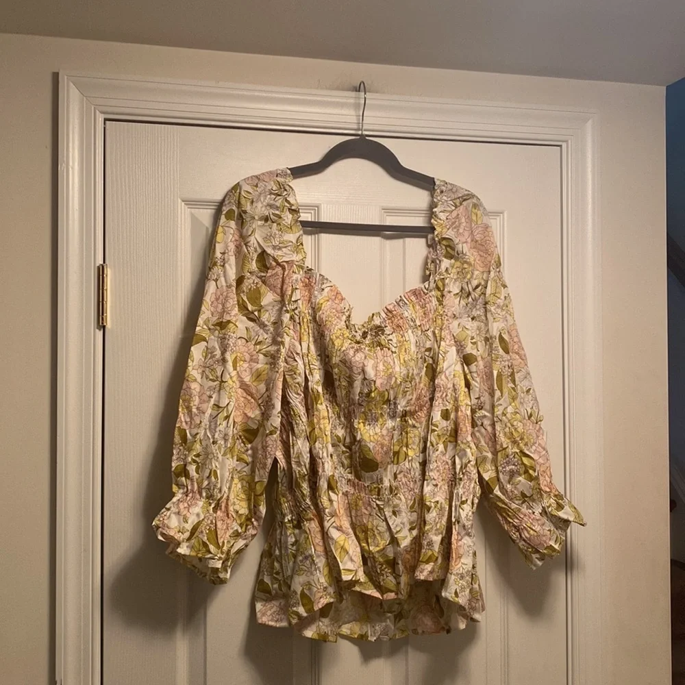 Brand New Who What Wear Floral Top…size 3X - Picture 2 of 6
